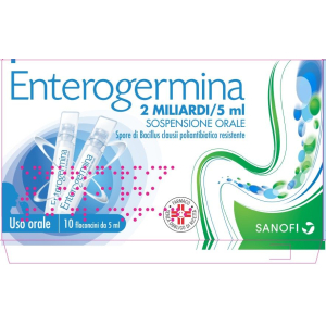 ENTEROGERMINA 2 MILIARDI/5 ML  SOSPENSIONE ORALE 10 FLACONCINI 5 ML