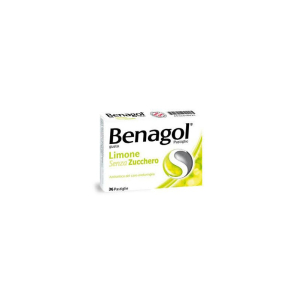 BENAGOL PASTIGLIE GUSTO LIMONE SENZA ZUCCHERO 36 PASTIGLIE IN BLISTER PVC-PVDC/AL