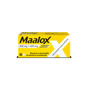 MAALOX 400 MG + 400 MG COMPRESSE MASTICABILI 40 COMPRESSE