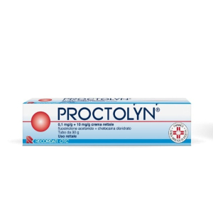 PROCTOLYN 0,1 MG/G + 10 MG/G CREMA RETTALE TUBO 30 G