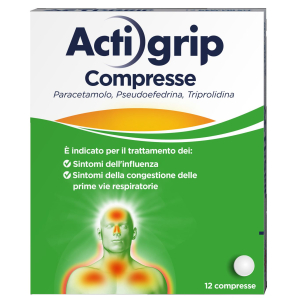 ACTIGRIP 2,5 MG/60 MG/500 MG COMPRESSE 12 COMPRESSE IN BLISTER AL//PVC/PVDC