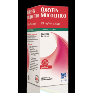 CORYFIN MUCOLITICO 250 MG/5 ML SCIROPPO FLACONE DA 200 ML