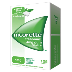 NICORETTE 4 MG GOMME DA MASTICARE MEDICATE GUSTO MENTA FORTE 105 GOMME