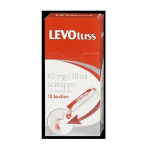 LEVOTUSS 60 MG/10 ML SCIROPPO, 10 BUSTINE PET/AL/PE DA 10 ML