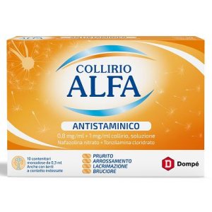 COLLIRIO ALFA ANTISTAM 0,8 MG/ML + 1 MG/ML COLLIRIO, SOLUZIONE 10 CONTENITORI MONODOSE 0,3 ML