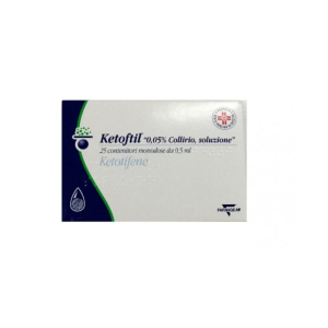 KETOFTIL 0,05% COLLIRIO, SOLUZIONE 25 CONTENITORI MONODOSE DA 0,5 ML