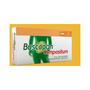 BUSCOPAN COMPOSITUM 10 MG + 800 MG SUPPOSTE 6 SUPPOSTE