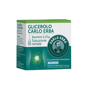 GLICEROLO BAMBINI 2,25 G SOLUZIONE RETTALE 6 CONTENITORI MONODOSE CON CAMOMILLA E MALVA