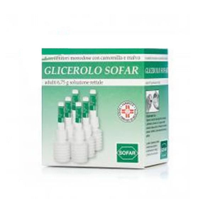 GLICEROLO ALFA ADULTI 6,75 G SOLUZIONE RETTALE 6 CONTENITORI MONODOSE CON CAMOMILLA E MALVA