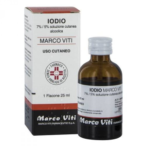 IODIO SOL ALCO I MV 7%/5% SOLUZIONE CUTANEA ALCOOLICA 1 FLACONE 25 ML