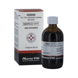 IODIO SOL ALCO I MV 7%/5% SOLUZIONE CUTANEA ALCOOLICA 1 FLACONE 50 ML