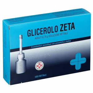 GLICEROLO ZETA ADULTI 6,75 G SOLUZIONE RETTALE 6 CONTENITORI MONODOSE CON CAMOMILLA E MALVA