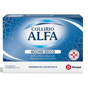 COLLIRIO ALFA OCCHIO SEC 0,4% COLLIRIO, SOLUZIONE 20 CONTENITORI MONODOSE DA 0,5 ML