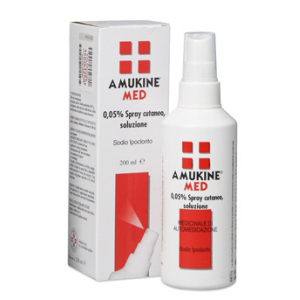 AMUKINE MED 0,05 % SPRAY CUTANEO, SOLUZIONE FLACONE 200 ML