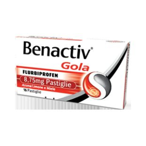 BENACTIV GOLA 8,75 MG PASTIGLIE GUSTO LIMONE E MIELE 16 PASTIGLIE