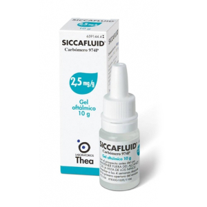 SICCAFLUID 2,5 MG/G GEL OFTALMICO FLACONE DA 10 MG