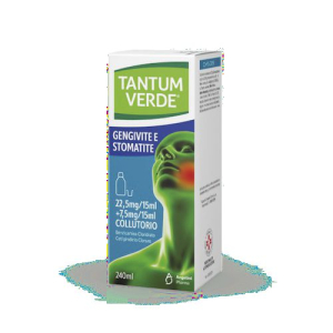 TANTUM VERDE GENG E STOM 22,5 MG/15 ML + 7,5 MG/15 ML COLLUTORIO 1 FLACONE 240 ML