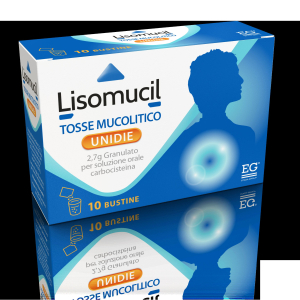 LISOMUCIL TOSSE MUC UNID 2,7G GRANULATO PER SOLUZIONE ORALE, 10 BUSTINE CARTA/AL/PE