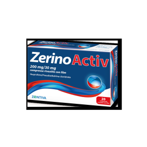 ZERINOACTIV 200MG/30MG COMPRESSE RIVESTITE CON FILM 20 COMPRESSE IN BLISTER PVC/PVDC/AL