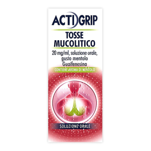 ACTIGRIP TOSSE MUCOL 20 MG/ML SOLUZIONE ORALE FLACONE VETRO DA 150 ML