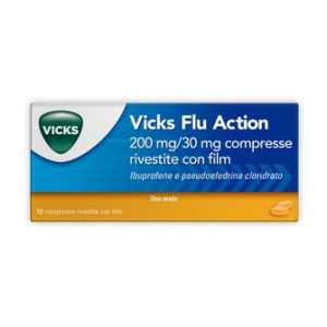 VICKS FLU ACTION 200 MG + 30 MG COMPRESSE RIVESTITE CON FILM 12 COMPRESSE IN BLISTER PVC/PCTFE-AL