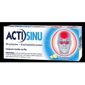 ACTISINU 200 MG/30 MG COMPRESSE RIVESTITE CON FILM 12 COMPRESSE IN BLISTER PVC/PVDC/AL