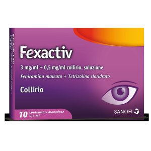 FEXACTIV 3 MG/ML + 0,5 MG/ML COLLIRIO, SOLUZIONE 10 CONTENITORI MONODOSE LDPE DA 0,5 ML