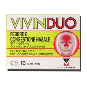 VIVINDUO FEBBRE CONG NAS 500 MG/60 MG GRANULATO PER SOLUZIONE ORALE 10 BUSTINE CARTA/PE/AL/SURLYN