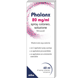 PHALANX 20 MG/ML SPRAY CUTANEO SOLUZIONE 1 FLACONE IN HDPE DA 60 ML CON 2 APPLICATORI