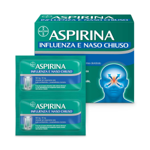 ASPIRINA INFLUENZA E NASO C 500 MG/30 MG GRANULATO PER SOLUZIONE ORALE 20 BUSTINE IN PAP/AL/PE