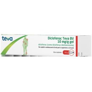 DICLOFENAC TEVA 10 MG/G GEL 1 TUBO IN AL DA 60 G