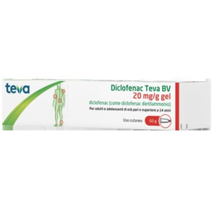 DICLOFENAC TEVA 20 MG/G GEL 1 TUBO IN AL DA 60 G