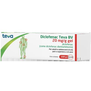 DICLOFENAC TEVA 20 MG/G GEL 1 TUBO IN AL DA 100 G