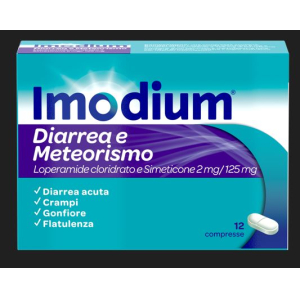 IMODIUM DIARREA E METEOR 2 MG/125 MG COMPRESSE 12 COMPRESSE IN BLISTER PCTFE/PVC/AL/PET/CARTA