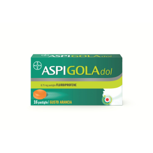 ASPIGOLADOL 8,75 MG PASTIGLIE GUSTO ARANCIA 16 PASTIGLIE IN BLISTER PVC-PVDC/AL