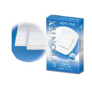 GARZA PRONTEX SOFT PAD COMPRESSA 5X7 CM 5 PEZZI