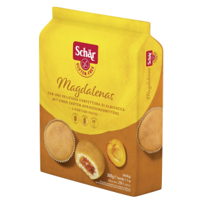 SCHAR MAGDALENAS CON CONFETTURA DI ALBICOCCA 4 PEZZI DA 50 G
