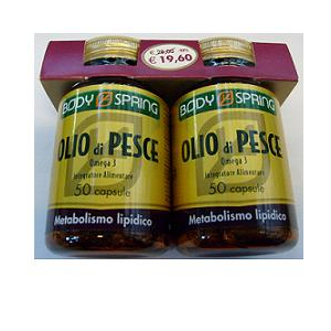 BODY SPRING OLIO DI PESCE OMEGA 3 CONFEZIONE BIPACK 50 CAPSULE X 2