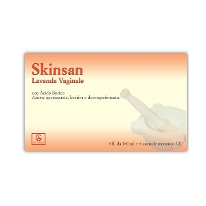 SKINSAN LAVANDA VAGINALE 4 FLACONI 140 ML + 4 CANNULE VAGINALI MONOUSO IN BLISTER