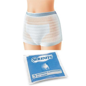 MUTANDINA ELASTICIZZATA A RETE SERENITY CLASSIC EXTRA LARGE 3 PEZZI