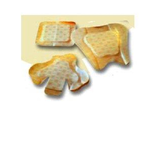 MEDICAZIONE BIATAIN IN SCHIUMA DI POLIURETANO ASSORBENTE CON BORDO ADESIVO PER SACRO 17X17CM 5 PEZZI