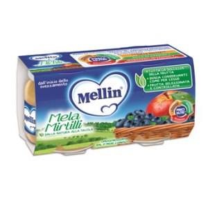 MELLIN OMOGENEIZZATO MELA MIRTILLO 100 G 2 PEZZI