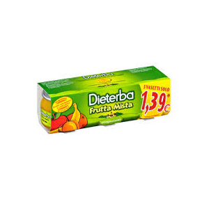 DIETERBA OMOGENEIZZATO FRUTTA MISTA 3 PEZZI 80 G