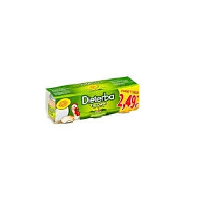 DIETERBA OMOGENEIZZATO TACCHINO 3 PEZZI 80 G