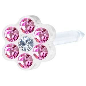 BLOMDAHL FORALOBO MP DAISY 5MM ROSE/CRYSTAL