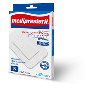 MEDICAZIONE POST OPERATORIA MEDIPRESTERIL DELICATA TNT 10X15CM 5 PEZZI