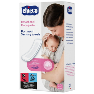 CHICCO MAMMA DONNA ASSORBENTI POSTPARTO COTONE 10 PEZZI