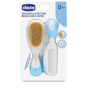 CHICCO SPAZZOLA + PETTINE AZZURRO