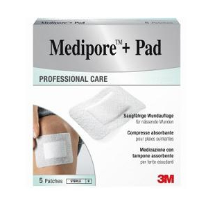 MEDICAZIONE MEDIPORE+PAD 10X10CM 5PEZZI