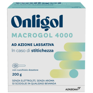 ONLIGOL MACROGOL 4000 200 G CON CUCCHIAINO DOSATORE SENZA ZUCCHERO